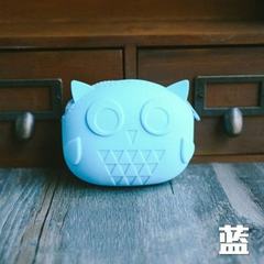 Japan and South Korea 2015 new owl silicone zero wallet, a variety of mini hand bag, male and female children package popular bag Sky blue