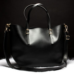 Mother bag 2017 female fashion brand all-match leather handbag leather bag bag bag diagonal black