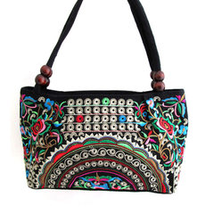 35% off - dual single shoulder bag women bag ethnic embroidery bag Paragraph 1