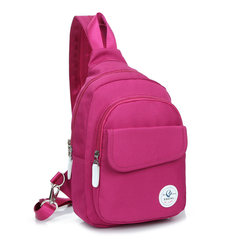 2016 new backpack BAG BAG BAG canvas chest s casual Shoulder Messenger Backpack Travel Bag Rose red