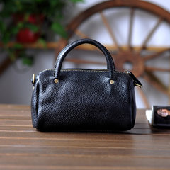 Mini head layer cowhide leather handbag tote bag special offer small bag ladies Satchel Bag Mini black