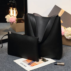 2017 new commuter bag composite bucket bag Korean Fashion Shoulder Bag Handbag bag with large capacity black
