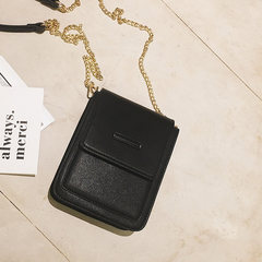 2017 new Korean fashion bag Crossbody Bag tide all-match Mini chain small package mobile phone bag bag black