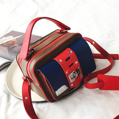 2017 new female bag tide hit color mini small package Korean summer mobile messenger bag shoulder bag handbag bag gules