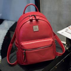 Backpack female Korean Pu rivet all-match fashion personality Mini 2017 new backpack bag bag bag Army green