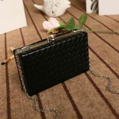 2016 new Xuanliang dinner hand bag handbag chain box bag type hard shoulder handbag Black box pack
