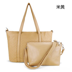 The new European female parent package simple leisure bag all-match bun single shoulder bag hand Satchel Bag for bag Cream-colored