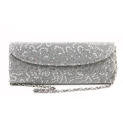 Dazzle fashion sequins, Ms. blingbling, hand bag, dinner dress, carry bag silvery
