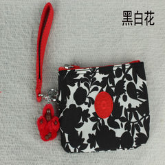 Three pieces of parcel post practical three-layer multi-functional bag hand bag hand bag hand bag hand bag hand bag hand bag wrist bag women`s bag multi-color can choose black and white flowers