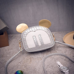 The 2015 summer new handbag tide Han cartoon lovely Mickey bag small bag chain single shoulder bag personality silvery