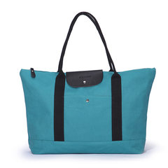 To show 2016 Korean winter new ladies fashion canvas bag bag bag simple portable single shoulder bag Sky blue