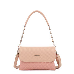新款女式包2014夏季韩版菱格甜美单肩小包链条包斜挎包手提女包包 粉红色