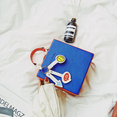 Small box bag, female 2017, new small package, Korean version, portable mini bump, student satchel, small fresh bag blue