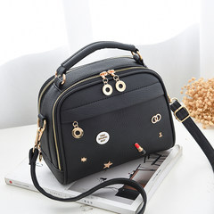 Small summer bag 2017 Korean fashion tide all-match new handbag shoulder bag handbag Mini personality black