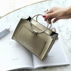 2017 new Korean ulzzang source air bag handbag ring small mini single shoulder bag bag Golden