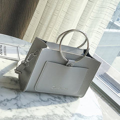 2017 new Korean ulzzang source air bag handbag ring small mini single shoulder bag bag gray