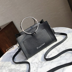 2017 new Korean ulzzang source air bag handbag ring small mini single shoulder bag bag black