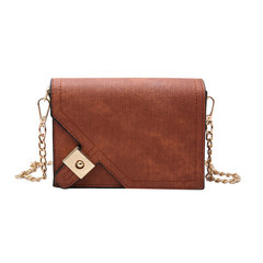Small bag 2017 new summer fashion handbag simple all-match Mini Chain Bag Small Shoulder Bag Messenger Bag Yellow brown