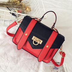 Small bag 2017 female Mini Crossbody Bag bag new summer color small portable bag bag Black with red