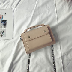 Small bag 2017 female Korean version of the new double small package all-match simple chain bag retro shoulder Xiekua package summer Khaki