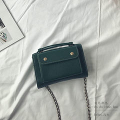 Small bag 2017 female Korean version of the new double small package all-match simple chain bag retro shoulder Xiekua package summer green