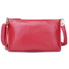 2016 new bag hand bag leather ladies fashion handbag ladies Shoulder Messenger Bag Small leather Claret