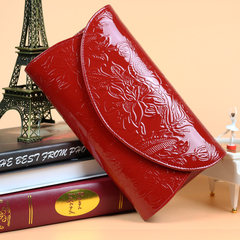 Europe and the United States Patent Leather Hand Bag Handbag New Female envelope single shoulder bag bag bag lady luxury dinner Red lacquered