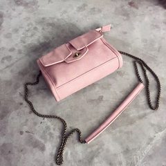 2017 New Bronze Metal Mini Small Shoulder Bag Crossbody handbag chain Korean female bag Pink