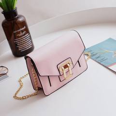 2017 new small bag bag chain bag bag small Korean temperament are simple all-match single shoulder bag Pink