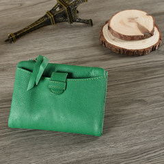The Queens Nisi new summer Ladies Purse Wallet soft suede leather zipper slim short Japan Hand Bag Emerald green