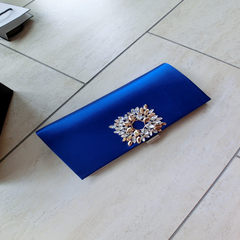 2017 new RV Kouchao flat bag bag bag bag Bridesmaid wedding banquet dinner bag hand bag female Royal Blue