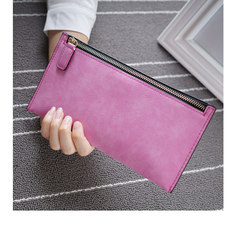 Ladies purse women`s long style Japanese and Korean version zipper handbag simple zero wallet hand bag student mobile phone bag