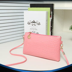 9.9 yuan shipping bag lady Korean hand bag fashion mobile phone bag long single shoulder bag purse Pink