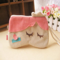 Shipping color patch cloth purse cute cartoon hand bag hand bag clean cloth bag Khaki