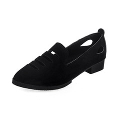 2017 spring summer new Korean students with low flat sandals pointed hollow female shoes all-match shallow mouth Thirty-eight black