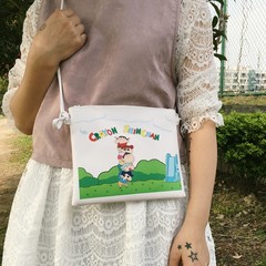 Shipping chic Korea wind soft sister Harajuku cute cartoon small Satchel Bag hand bag bag Green little Satchel