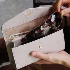 South Korea Plepic large capacity leather wallet Ms. long hasp hand bag can be placed sun glasses gray