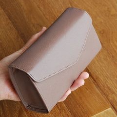South Korea Plepic large capacity leather wallet Ms. long hasp hand bag can be placed sun glasses Dark brown