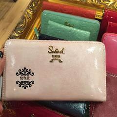 Shipping / President of the Hongkong Salad leather bag counter feast Ladies Wallet hand bag purse 00395 Gouache