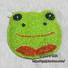 2 shipping *SR* Wallet Purse Handmade Beaded bead embroidery bead bag big frog Key Coin Big mouthed frog