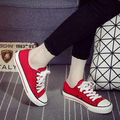 In the spring of 2017 new high canvas shoes to help Korean female students all-match Harajuku street shoes ulzzang shoes Thirty-eight gules