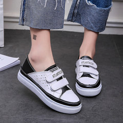 2017 new summer breathable white shoe female Korean all-match lazy shallow mouth canvas shoes shoes fashion white shoes Thirty-eight white