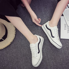 2017 new summer all-match Korean ulzzang canvas shoes women shoes black shoes wind in Hong Kong students Harajuku Thirty-eight white