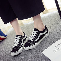 2017 new summer all-match Korean ulzzang canvas shoes women shoes black shoes wind in Hong Kong students Harajuku Forty-three black