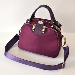 2017 waterproof nylon Crossbody Bag Korean Lily Oxford cloth spring Shoulder Bag Handbag simple Fine purple