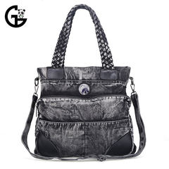 Bag shipping Korean high-grade leather cowboy woven straps spell fashion handbag Crossbody Bag Handbag