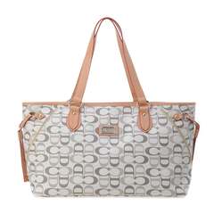 POLO VILLAE Paul Witt fashion elegant Plaid portable shoulder diagonal BEIGE Handbag