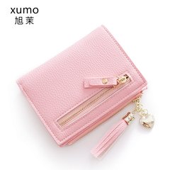 New Japanese and Korean Short wallets, ladies' bags, small, fresh, mini tassels, zero wallets, thin student wallets