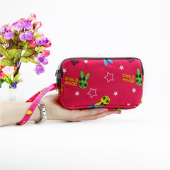 Large capacity female purse canvas zipper large screen mobile phone bag zero purse cloth art bag red rabbit