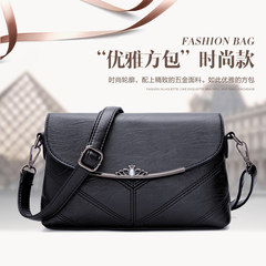 The middle-aged mother shoulder bag Bag Satchel 2017 new handbag leather bag all-match leisure square diagonal